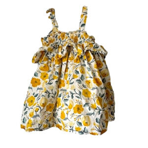 cupcakes & cashmere Yellow Floral Kids Dress